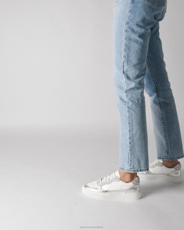 canyon-sneakers 46LN230 wit zilver leer Jo Mercer schoenen