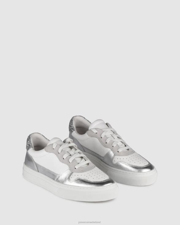 canyon-sneakers 46LN230 wit zilver leer Jo Mercer schoenen