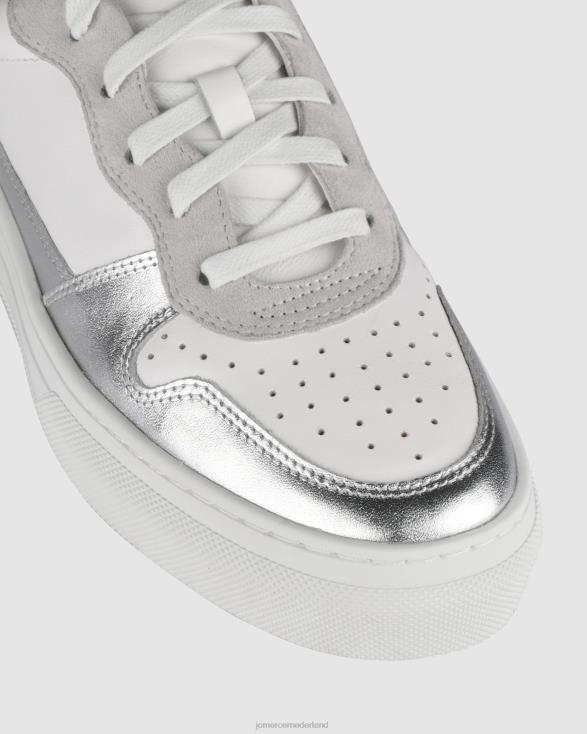 canyon-sneakers 46LN230 wit zilver leer Jo Mercer schoenen
