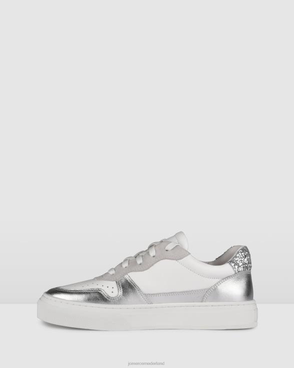 canyon-sneakers 46LN230 wit zilver leer Jo Mercer schoenen