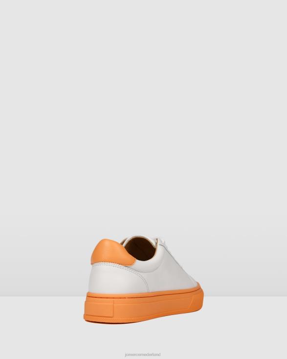 chaos sneakers 46LN243 wit zacht oranje leer Jo Mercer schoenen