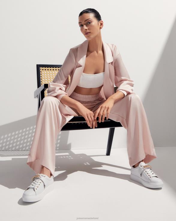 haines sneakers 46LN240 wit leer Jo Mercer schoenen