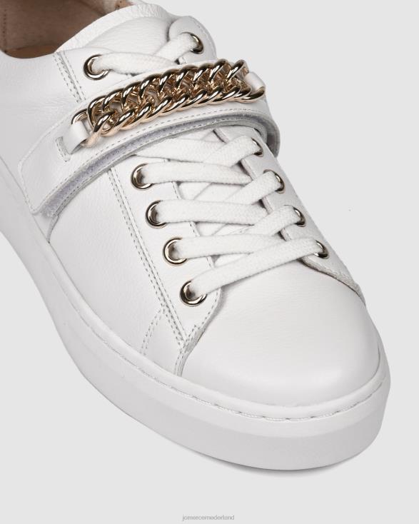 haines sneakers 46LN240 wit leer Jo Mercer schoenen