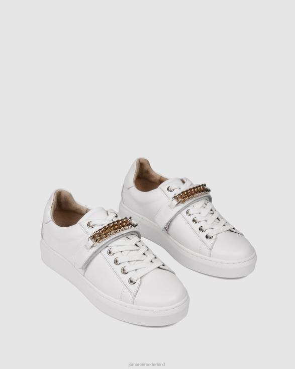 haines sneakers 46LN240 wit leer Jo Mercer schoenen