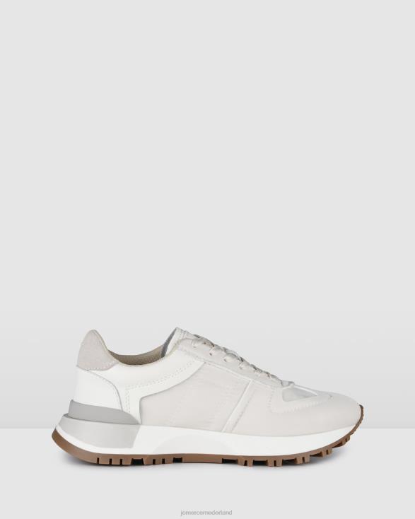 retro-sneaker 46LN228 gebroken witte stof Jo Mercer schoenen