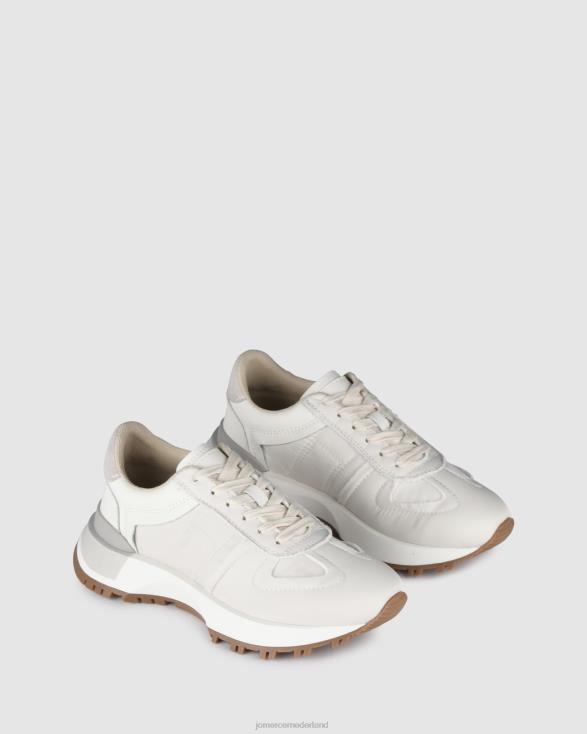 retro-sneaker 46LN228 gebroken witte stof Jo Mercer schoenen