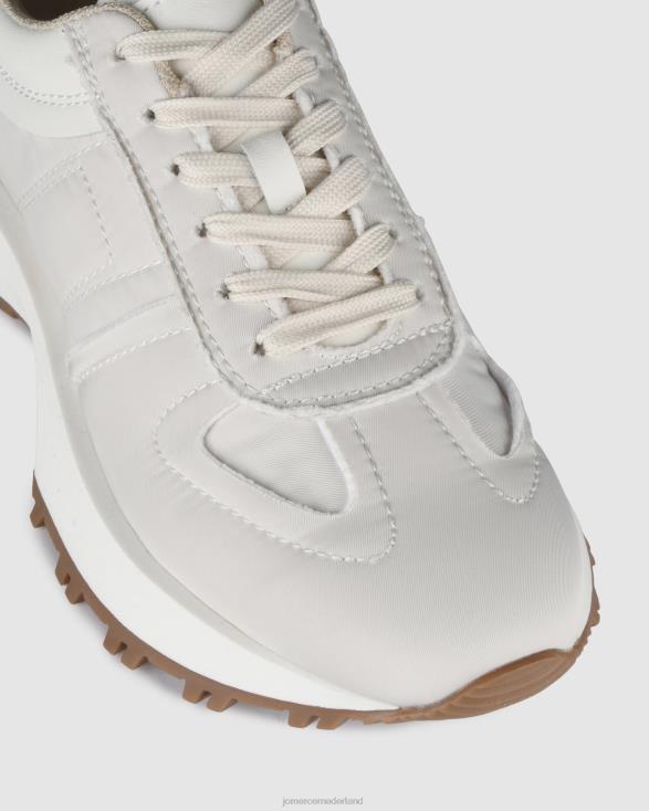 retro-sneaker 46LN228 gebroken witte stof Jo Mercer schoenen