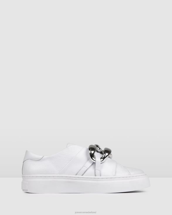 tempel sneakers 46LN239 wit leer Jo Mercer schoenen